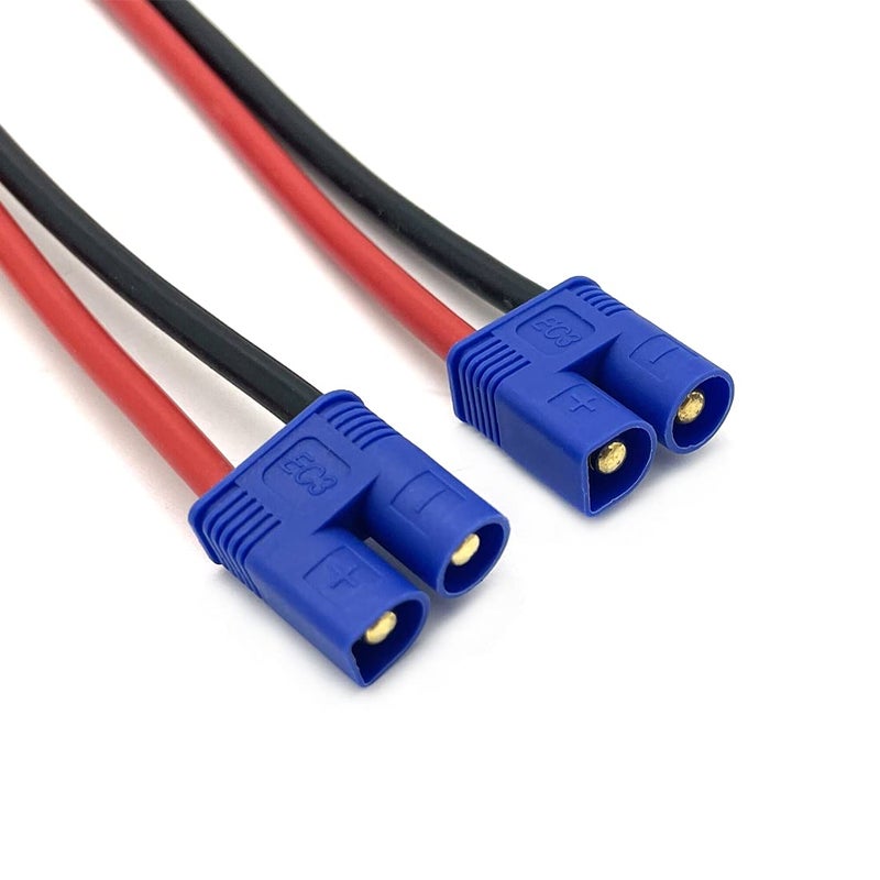 FLY RC 2Pack EC3 Connector Male to 4mm Banana Bullet Plug 14AWG Silicone Battery RC Balance Charge Cable Lead Adapter - Image 4
